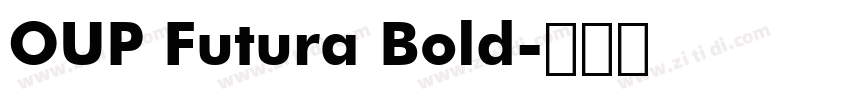 OUP Futura Bold字体转换